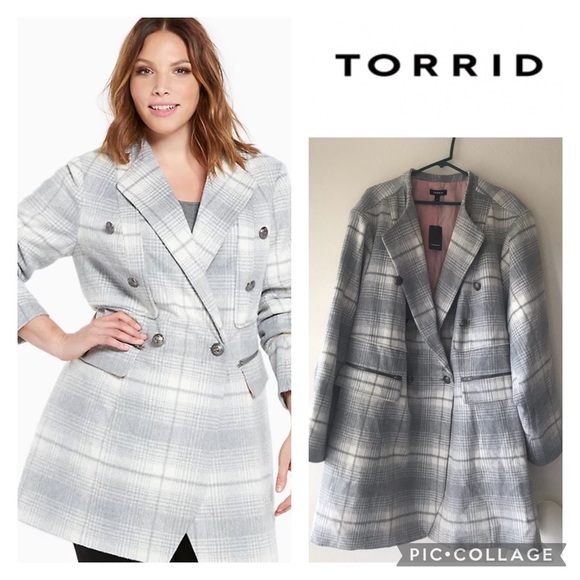 torrid Jackets & Blazers - 🎉HP🥳6 (6X) Plaid Wool MIDI Coat